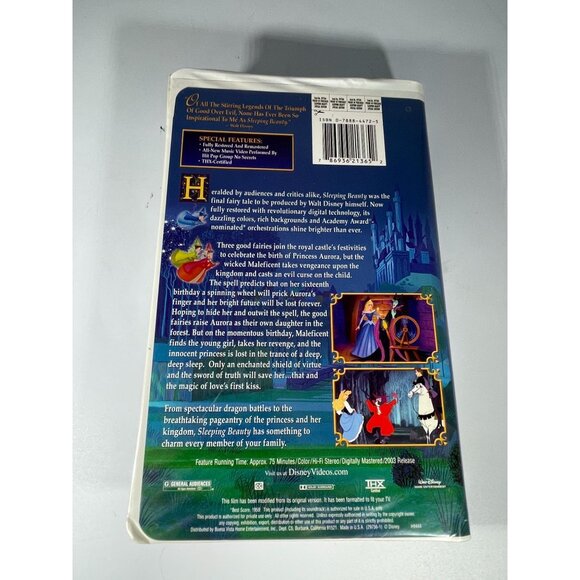 Walt Disney's Sleeping Beauty Special Edition VHS - Original Clamshell - 2003 - Picture 6 of 7